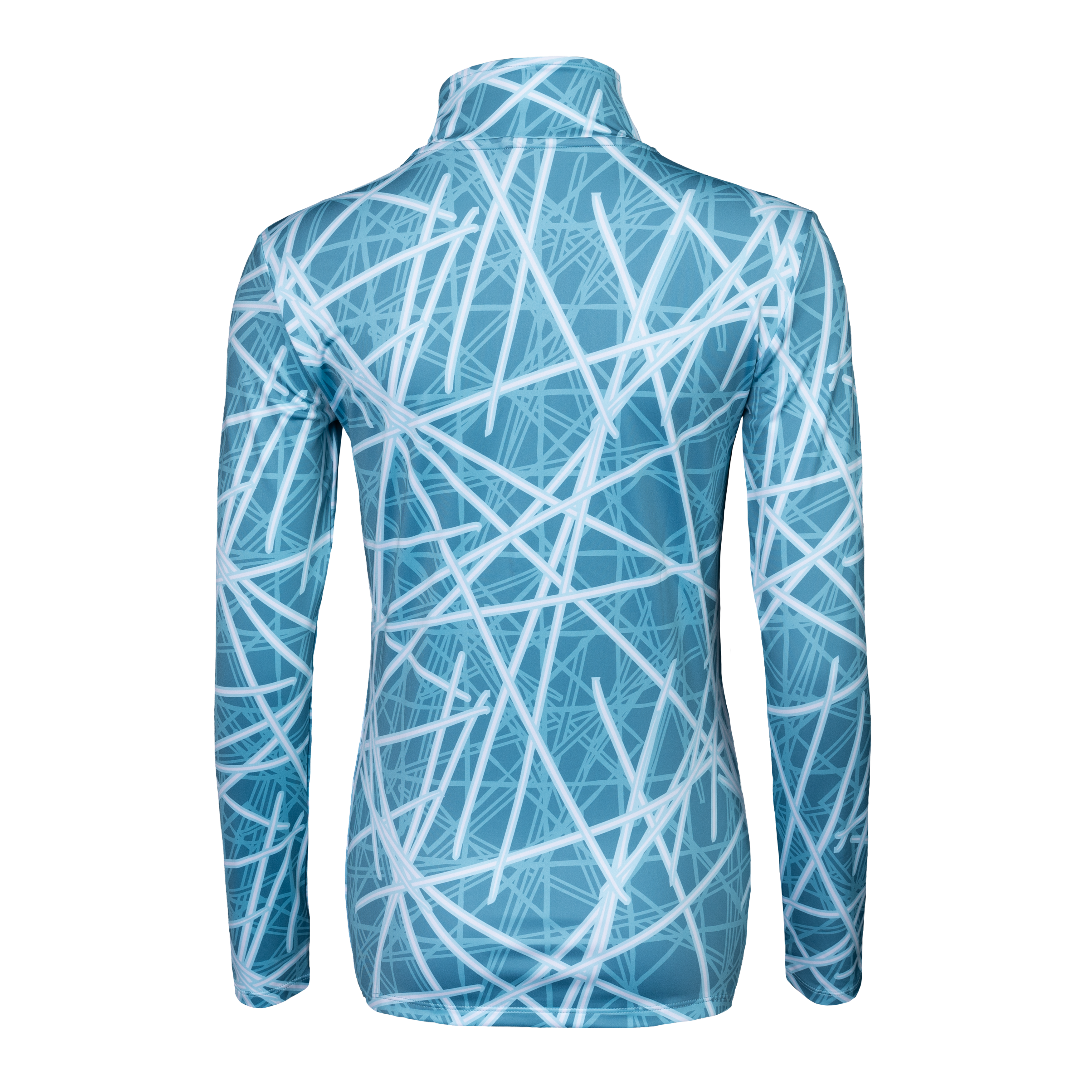 Dames Pully Abstract Gridline - Retro Blauw