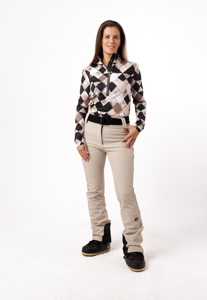 Dames Pully Diamond - Zwart/Beige