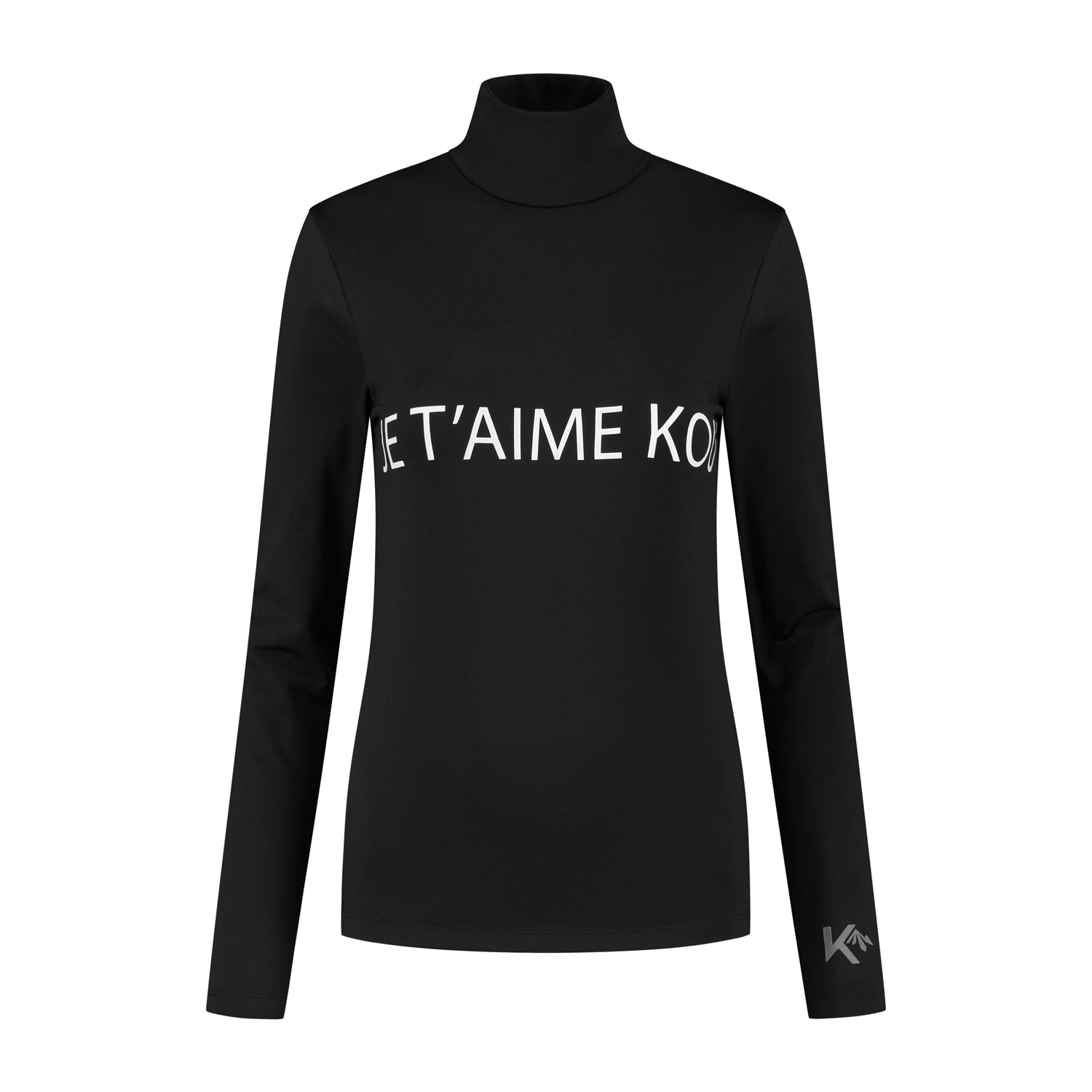 Dames Je T'aime Shirt Kou - Zwart