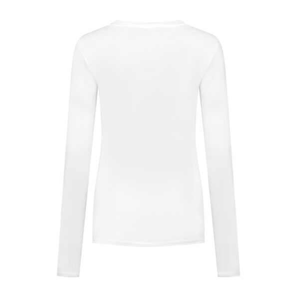 Wit thermoshirt dames achterkant