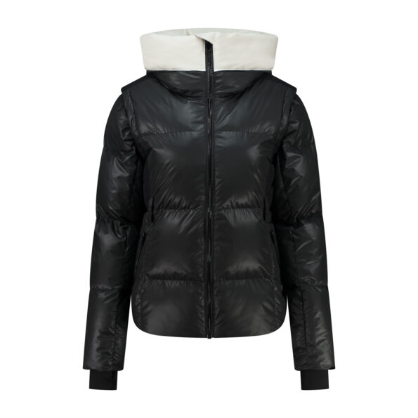 ski jacket black (without belt)_Front