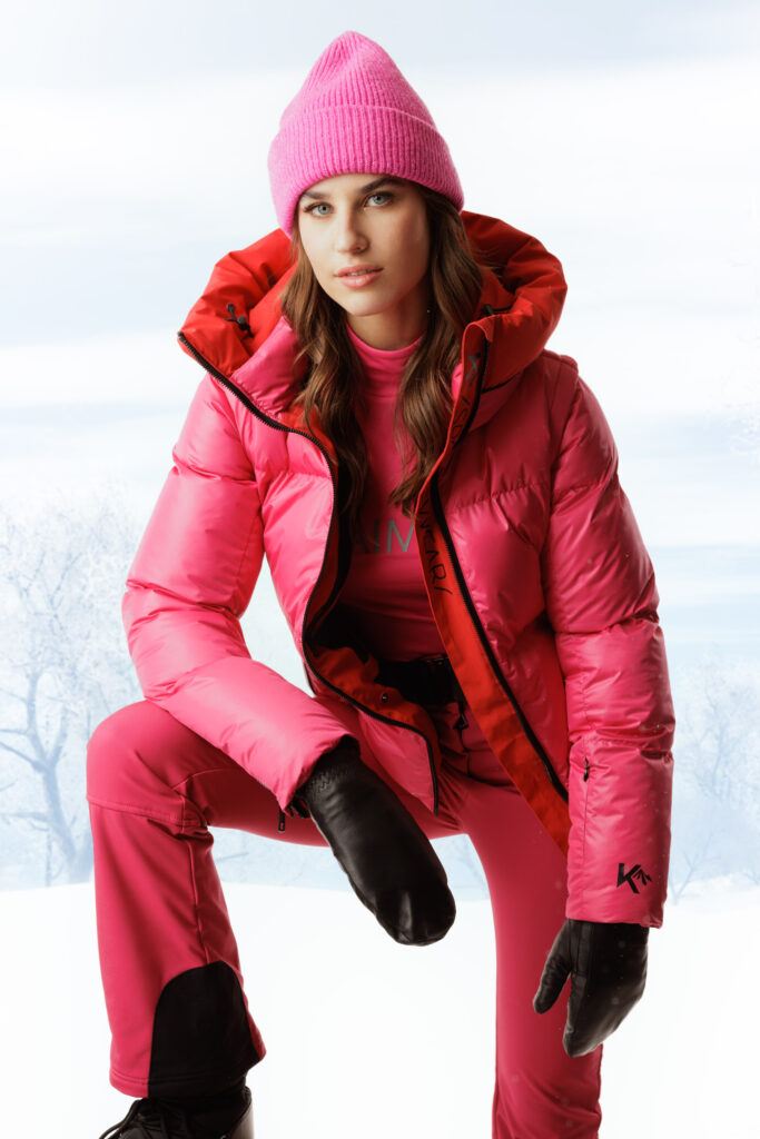 roze skioutfit