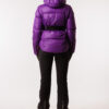 skijacket purple ski pants black backside