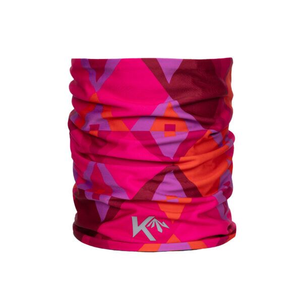 dames neckwarmer diamond roze/rood